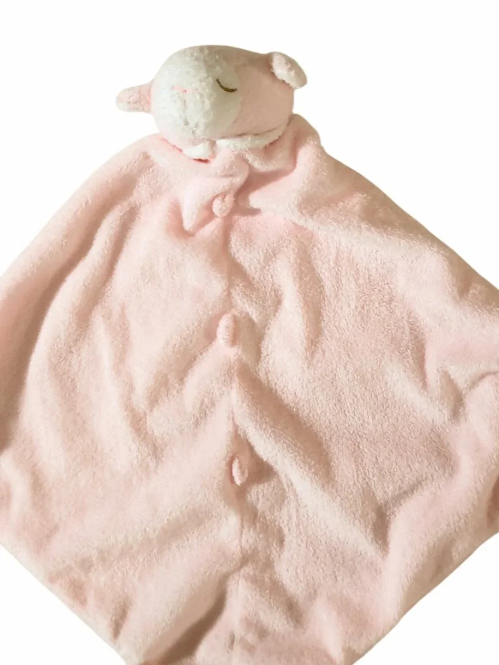 Angel Dear Pink Lamb Baby Security Lovey Knotted Blanket 12